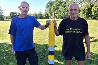 Kultlauf rund um den Harrasfelsen: Rekordsieger trifft auf Titelverteidiger - Achim Bausch (l.) und Lutz Raschke gehören zum Organisationsteam der Altenhainer Weißbiermeile.