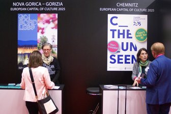 Kulturhauptstadt Chemnitz präsentiert sich auf ITB in Berlin - Europas Kulturhauptstädte für das Jahr 2025 stellen sich vor: Chemnitz und Nova Gorica sind auf der ITB vertreten.