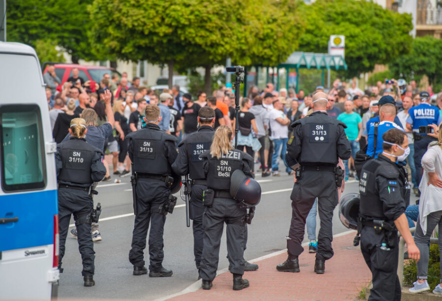 Kundgebung in Schwarzenberg nach einer halben Stunde abgebrochen - 