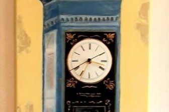 Kunst auf der Höhe der Zeit - Mit dieser Leinwanduhr - der Annoncenuhr von Werdau - begann alles.