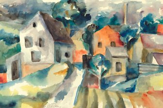 Kunst aus Karl-Marx-Stadt: Neue Ausstellung beleuchtet die schwierigen 60er-Jahre - Sanfter Aufbruch des Konventionellen: Das Aquarell "Erzgebirge" von Fritz Diedering aus dem Jahr 1965.