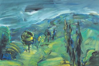 Kunst im Erzgebirge: Wo es bisher kaum gezeigte Arbeiten von Klaus Hirsch zu entdecken gibt - Das Bild „Erzgebirgslandschaft“ von Klaus Hirsch ist 2011 entstanden.