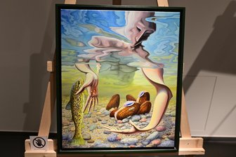 Kunst trifft Flussperlmuschel im Vogtland - „Unten am Bach" von Nicolas Felly aus Plauen.