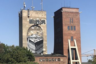 Kunstwerk an Förderturm ist fertig -