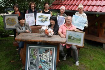Kunstwoche in Lauenhain: Gasthof wird zur Galerie - Die Künstler zeigen in Lauenhain einige ihrer Werke, die ausgestellt werden.