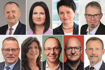 Landtagswahl: Sie vertreten Mittelsachsen in Dresden - Diese Mittelsachsen sitzen jetzt im Landtag: Thomas Schmidt, Susan Leithoff, Iris Firmenich (CDU), Marko Winter (AfD, oben v.li.) und Lars Kuppi, Romy Penz (beide AfD), Wolfram Günther (Grüne),Henning Homann (SPD) und Jörg Scheibe (BSW, u.v.li.)