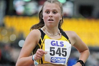 LAV-Athletin ist nicht ganz zufrieden mit ihrer Leistung - Kylie Garreis (hier zur Hallen-DM in Dortmund) ging in Podebrady erstmals im internationalen Feld an den Start. Foto: Ralf Görlitz