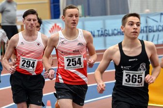 Leichtathleten des LV 90 Erzgebirge feiern schon vor dem ersten Startschuss einen Rekord - Der Zschopauer Christopher Arnold (Nummer 254) wird bei der Deutschen U-20-Meisterschaft in Dortmund über 3000 Meter die Farben des LV 90 Erzgebirge vertreten.