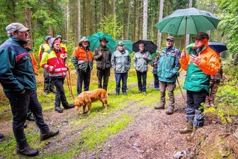 Leiter des Forstbezirks Eibenstock geht in den Ruhestand und hinterlässt einen zukunftsfähigen Wald - Stephan Schusser (vorn rechts) hat auf seiner letzten offiziellen Exkursion als Leiter des Forstbezirks Eibenstock die Teilnehmer auf Erfolge des Waldumbaus hinweisen können. Dafür hat er bundesweit Bekanntheit erlangt. Ende Oktober geht Schusser in den Ruhestand. 