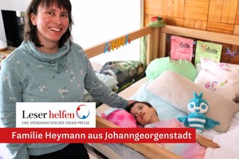 „Leser helfen“ im Erzgebirge: Zwei Familien brauchen dringend größere Autos für schwerkranke Angehörige - Janet Heymann und ihre achtjährige Tochter Anna, die an dem sehr seltenen Bohring-Opitz-Syndrom leidet und körperlich sowie geistig schwerbehindert ist.