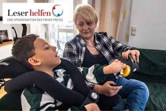 „Leser helfen“ in Limbach-Oberfrohna: Marlons dramatischer Start ins Leben und die Folgen - Eine Art, miteinander zu kommunizieren, ist für Marlon und seine Mutter Tina Ruckriegel das sogenannte „iTalk2“.