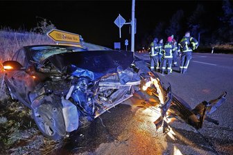 Lichtenstein: Zwei Verletzte bei Unfall auf B 173 - Ein Renault (Foto) und ein Citroën waren frontal kollidiert.