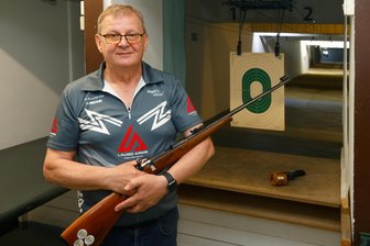 Lichtensteiner Schützen haben wieder einen Deutschen Meister - Thomas Jähnichen auf dem Schießstand des Lichtensteiner Schützenvereins.