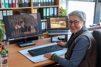 Lichtensteins Museumsleiterin entdeckt brandgefährliche Filme: Demnächst sind sie zu sehen - Museumsleiterin Anne-Sophie Berner hat die historischen und potenziell explosiven Filme gesichert und weitergeleitet, inzwischen sind diese digitalisiert und laufen hier über die Bildschirme.
