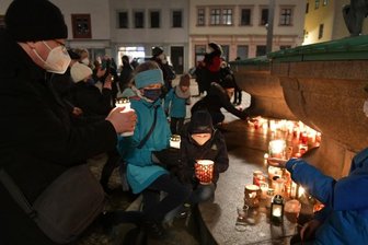 Lichter als Zeichen der Solidarität -