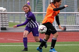 Ligasieg folgt Pokalduell - Lisa Friedrich (l.) und ihr Team vom FC Erzgebirge Aue bezwangen den SV Johannstadt klar mit 7:0. Nun wartet ein Pokalbrocken. 
