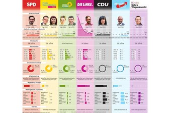 Links-Mitte-Rechts: Diese Parteien haben in Chemnitz besonders großen Zulauf - Während manche Parteien ihre Mitgliederanzahl halten, gewinnen andere kräftig dazu.