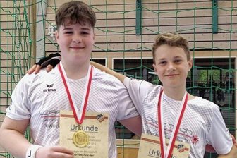 Lippersdorfer U-15-Duo freut sich auf DM-Finale - Waren im DM-Halbfinale nicht zu schlagen: Marius Jaquet (links) und Emil Fiedler. 