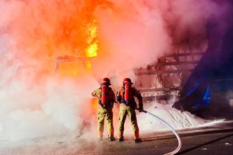 Lkw-Brand sorgt für stundenlangen Stau auf der A 72 bei Plauen: Fahrbahn Richtung Leipzig wieder frei - Die Berufsfeuerwehr Plauen sowie mehrere freiwilligen Wehren der Region waren am Freitagfrüh bei dem Lkw-Brand auf der A 72 im Einsatz.