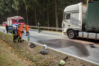 Lkw-Havarie sorgt für Vollsperrung der B 95 bei Gelenau - 