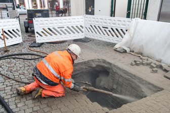Loch im Boden - Bergsicherung im Einsatz -