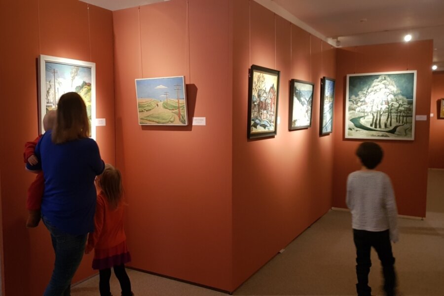 Lohnt das Vogtlandmuseum mit Kindern? - Die Landschaftsbilder mit Motiven aus dem Vogtland ermöglichen einen einfachen Zugang für Kinder. 