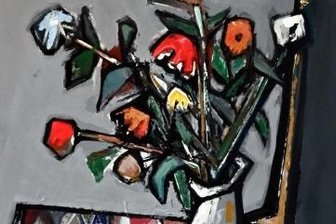 Lothar Kittelmann in Jöhstadt: Von einem, der aus Zufall Künstler wurde - Blumenstillleben von Lothar Kittelmann. 