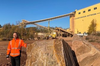 Mittweidaer Granit wird im Natursteinwerk Mittweida abgebaut.