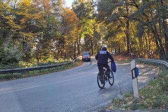 „Man begibt sich in Lebensgefahr“: Frau sammelt Unterschriften für einen sicheren Radweg zwischen Glauchau und Remse - An der Remser Bastei kann es gerade jetzt, wenn es feucht und rutschig ist, für Radfahrer gefährlich werden.