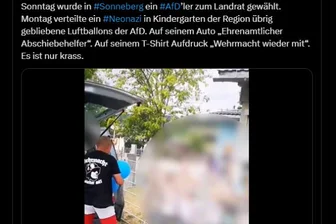 Mann in rechtem Szene-Look verteilt Ballons an Kita: Polizei ermittelt nun wegen Videoaufnahme -