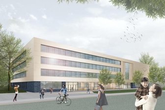 Marianne-Brandt-Schule in Chemnitz: Rohbau früher fertig als geplant - So soll die Schule aussehen, wenn sie fertig ist.