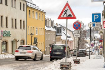 Marienberg: Verkehrsraumeinschränkungen auf der B 171 - Wegen Bauarbeiten ist die B 171 zwischen Kirchstraße und Am Lindenhäuschen am 24. Januar halbseitig passierbar.