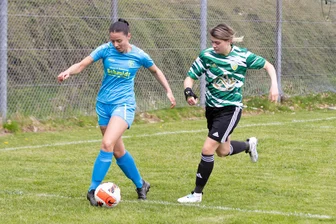 Marienberger Fußballerinnen müssen Personalmangel Tribut zollen - Lilly Jendroßeck (l.) und die Fußballerinnen des FSV Motor Marienberg waren am Wochenende doch nicht im Einsatz.
