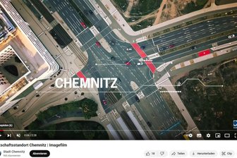Marketing-Professor lobt neuen Chemnitzer Imagefilm, aber ... - Mit Drohnenaufnahmen wie hier vom Johannisplatz wird beim Imagefilm nicht gerade gespart.