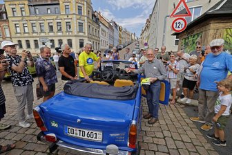 Meerane und Zwickau feiern den Trabi 601 - Der Trabant und die Steile Wand in Meerane gehören seit jeher zusammen.