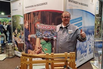 Messekooperation aus dem Erzgebirge bei Reisemesse in Erfurt - Udo Brückner bei der Reisemesse in Erfurt.