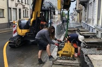Millionen Euro für Geringswalde - Die Dresdener Straße wurde zeitweise zur Wanderbaustelle.