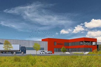 Millionen-Investition: High-Tech-Stickerei Embro wächst in Falkenstein - So soll der Embro-Neubau am Falgardring in Falkenstein nach Fertigstellung im kommenden Jahr aussehen.