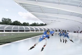 So soll die neue Eisbahn einmal aussehen. Die Überdachung wird allerdings nicht mehr dieses Jahr errichtet.