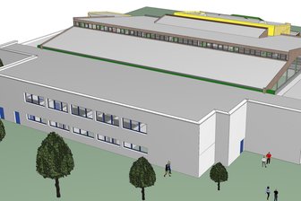 Millionenprojekt im Erzgebirge trotz klammer Kasse: Stadt gibt Geld für Ausbau der Erzgebirgshalle - Für eine Millionensumme soll die Erzgebirgshalle in Lößnitz im hinteren Bereich einen Anbau erhalten.