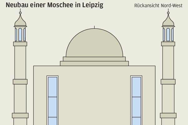 Minarette in Leipzig - Grafik Ariane Bühner, Quelle Bauherr