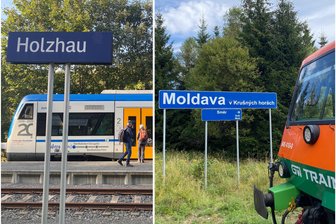 Mit der Eisenbahn von Freiberg übers Erzgebirge nach Prag? Mit 150 Jahre altem Planungsrecht soll Lückenschluss gelingen - Die Bahnhöfe in Holzhau und Moldava: Kommt das Projekt Lückenschluss wieder in Gang?