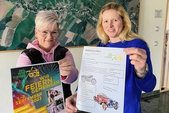 Mit Disko-Revival, Oldtimerschau und mehr: Ober- und Unterheinsdorf lassen's zum 700-Jährigen krachen - Laden zum Feiern in den Bratwurschtgrund ein: Conny Schmidt von "Connys Bar" und Lisette Wolf von der Gemeindeverwaltung gehören zu den vielen Organisatoren des Jubiläums.