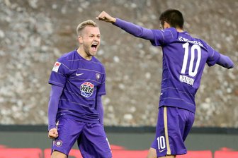 Mit Geduld und Köpke - FCE gewinnt gegen Sandhausen - Köpke jubelt über seinen Treffer