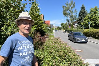 Mit Video: Umleitung in Freiberg: Anwohner genervt, Händler besorgt, Autofahrer gestresst - Olaf Weinhold wohnt an der Schumannstraße, die als Umleitung dient.