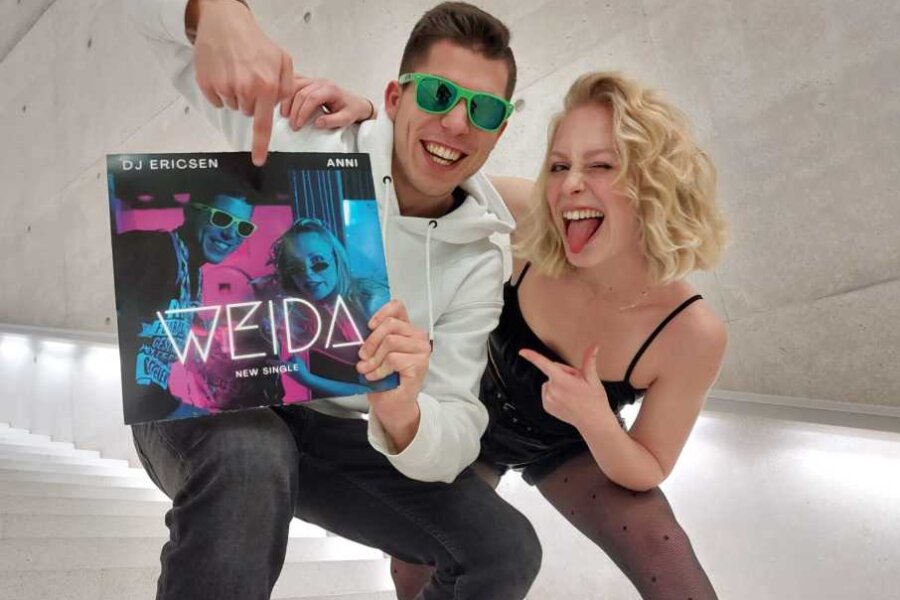 Eric Teifke und Annika Junghänel haben zusammen mit einem Team der Hochschule Mittweida den Song "Weida" geschrieben und produziert.