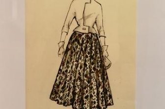 Mode-Entwürfe aus Westsachsen kommen ins Museum - Eine Entwurfszeichnung der Designerin Leonie Bauer.