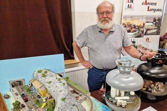 Modellbahner zeigen in Zschopau Vielfalt ihres Hobbys - Sylvain Demetz von den Modellbahnern aus Frankreich. 