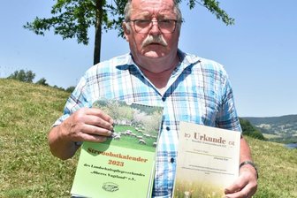 Möschwitzer besitzt im Vogtland die schönste Streuobstwiese - Bester deutscher Teilnehmer beim Streuobstwiesenwettbewerb: Johannes Stier aus Möschwitz.