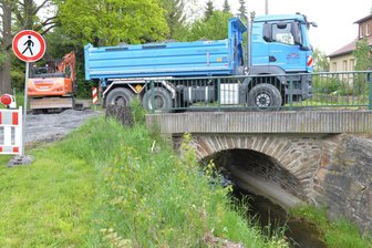 Münzbach-Brücke am Försterberg in Freiberg wird abgerissen - 